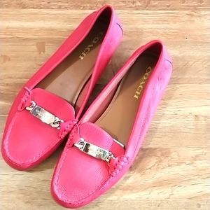 Coach size 10B Shoes pink pebble grain